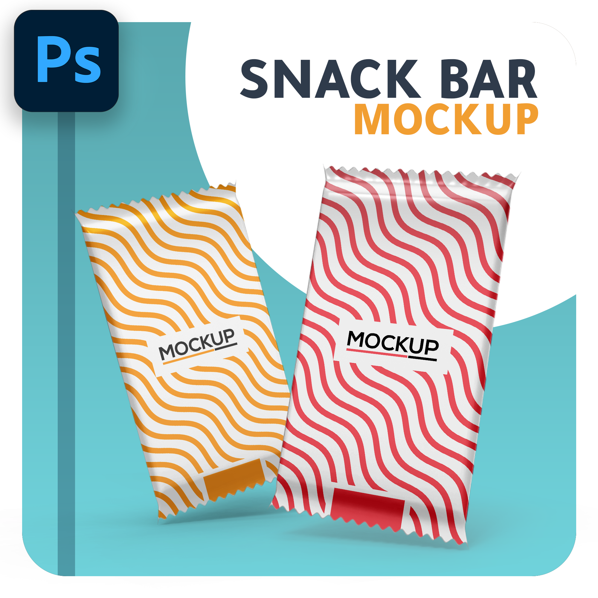 Metallic Snack Bar Mockup Download High Resolution Ps 8433